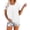White, variant on Blue S WIZUTIZ Tops Women's up to 30% Off Fashion Cozy Style Lightweight Pure Colour Tee Round Neck Linen Ladies Tops Plus Size Solid Tshirt Cotton Linen Fluffy T-shirt Tunics Short Sleeve Shirts Blo