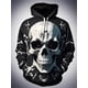 thumbnail image 4 of Sudadera con capucha y estampado 3D de esqueleto y calavera de murciélago para Halloween, con bolsillo delantero, para parejas, para Halloween, carnaval, fiesta de disfraces, 4 of 4