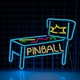 thumbnail image 3 of Handmadetneonsign Play Pinball Neon Sign, Pinball Machine Wall Art Decor, Home Man cave Game Room Wall Decor, 3 of 5