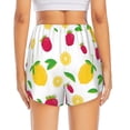 thumbnail image 2 of Lsque Strawberry and Lemon Printed Women's Running Shorts with Liner Pockets,Elastic Quick Dry Workout Athletic Gym Yoga Shorts,Womens High Waist Shorts-XX-Large, 2 of 9