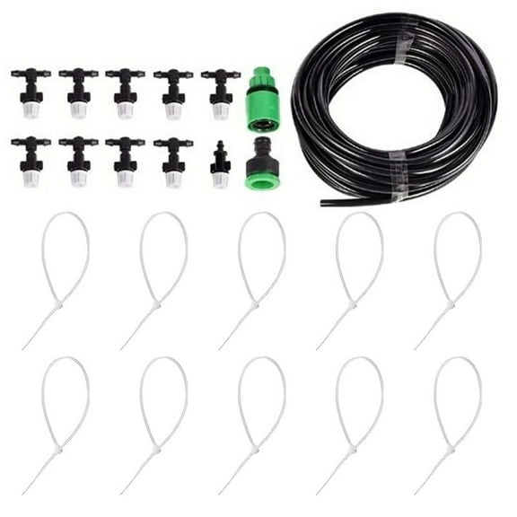 Fankenuo 10m Garden Watering Hose Kit Garden Watering for Indoor and Outdoor Plant