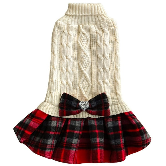 Jersey KYEESE para perros pequeños, vestido de cuello alto para niñas
