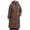 Coffee, variant on Fashion Plus Size Hooded Coats for Womens Winter Warm Solid Color Long Sleeved Thick Loose Hooded Winter Long Sleeved Jacket Long Sleeved Jacket