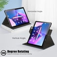 thumbnail image 2 of SaniMore Case for Lenovo Tab M10 10.1 inch 3rd Generation TB-328F, 360° Rotating Swivel Stand Anti-slip Strip Auto Sleep/Wake PU Leather Luxury Pattern Full-body Protective Shockproof Shell, Darkblue, 2 of 10