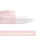 thumbnail image 5 of Super Soft Satin Pillowcase Set of 2, Hair-friendly Satin Pillow Case with Envelope Closure, Standard Size, 20 x 26 inches, Red Marbling, 5 of 7