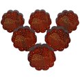 thumbnail image 1 of IBA Indianbeautifulart Boutons de Meubles Gravés Rouges, Lot de 10, 1 of 3