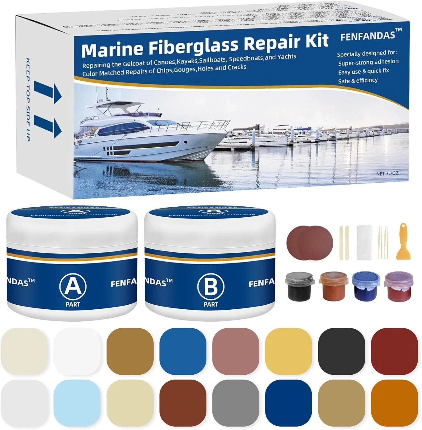 Black Gelcoat Repair Kit With Wax & Hardener – Marine Grade For Boats, Pools, Fiberglass 5 thumbnail image