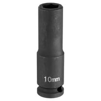 Uxcell Deep Impact Socket 3/8" Drive by 10mm Metric 6 Point Socket 65mm Long