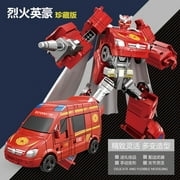 Transforming Toy | Optimus Prime & Bumblebee Alloy Models | Convertible Car to Robot Action Figures | Train-Themed Collectible for Boys Kids