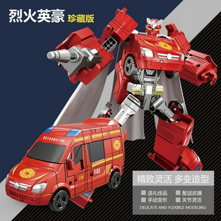 Transforming Toy | Optimus Prime & Bumblebee Alloy Models | Convertible Car to Robot Action Figures | Train-Themed Collectible for Boys Kids