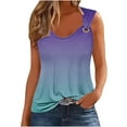 thumbnail image 2 of Bixock Summer Tank Tops for Women,Camisole Tops for Women,Blouse for Women Print Cami Metal Round Neck Sleeveless Casual Fashion Daily Wear Shirts, 2 of 5