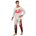 thumbnail image 3 of Kintue Matching Pajamas for Family Halloween, Long Sleeve Pjs Pants for Women Men Couples, Festive Prints Family Pajamas Matching Sets, 3 of 6