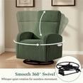 thumbnail image 4 of Renwick Corduroy Swivel Glider Chair for Living Room, All Ages, Dark Green, 4 of 9