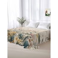 thumbnail image 5 of Vintage Botanical King Size Flat Sheet, Wrinkleproof & Fadeproof Cooling Flat Bed Sheet Only, Spring Floral Summer Botanical Rustic Breathable Soft Bedding Top Sheets 105 x 98 Inches, 5 of 8
