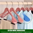 thumbnail image 3 of Perchas Cedar Suit Hangers Amber Home con hombros extra anchos, paquete de 5, 3 of 7