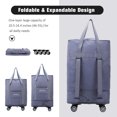 thumbnail image 3 of Expandable Rolling Travel Bag With 360° Detachable Wheels Trolley Sleeve Side Pocket Foldable Luggage Bag Waterproof Carry On Overnight Tote For Home Storage Gym Moving Camping, 3 of 10