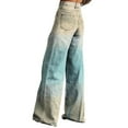 thumbnail image 4 of Summer Pants for Women Flower Wide Leg Pants Lightweight Loose Casual Colorful Pants Imitation Jeans Womens Pants Casual & Wide Leg, 4 of 4