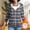 Gray, variant on Brondbend Hoodies Women Pullovers for Women Long Sleeved Zipper Pockets Drawstring Pullover Plaid Comfy Trendy Loose Tops Ladies Fitness Workout Fall Winter Wear Black