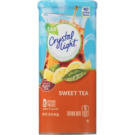 (6 Pack) Crystal Light Sweet Tea Drink Mix, 6 count (Best Tea To Drink For A Cold)
