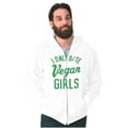thumbnail image 3 of Date Vegan Girls Funny Vegetarian Gym Men's Big & Tall Graphic Zip Up Hoodie Brisco Brands 2X, 3 of 5