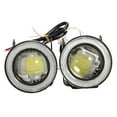 thumbnail image 4 of Pair 2.5'' 30W Car White Halo Fog Lights Angel Eyes Rings Projector COB LED Headlight Fog Light DRL, 4 of 6