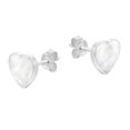 thumbnail image 2 of Romantic Hearts White Pearl Valentine Love .925 Sterling Silver Stud Earrings, 2 of 5