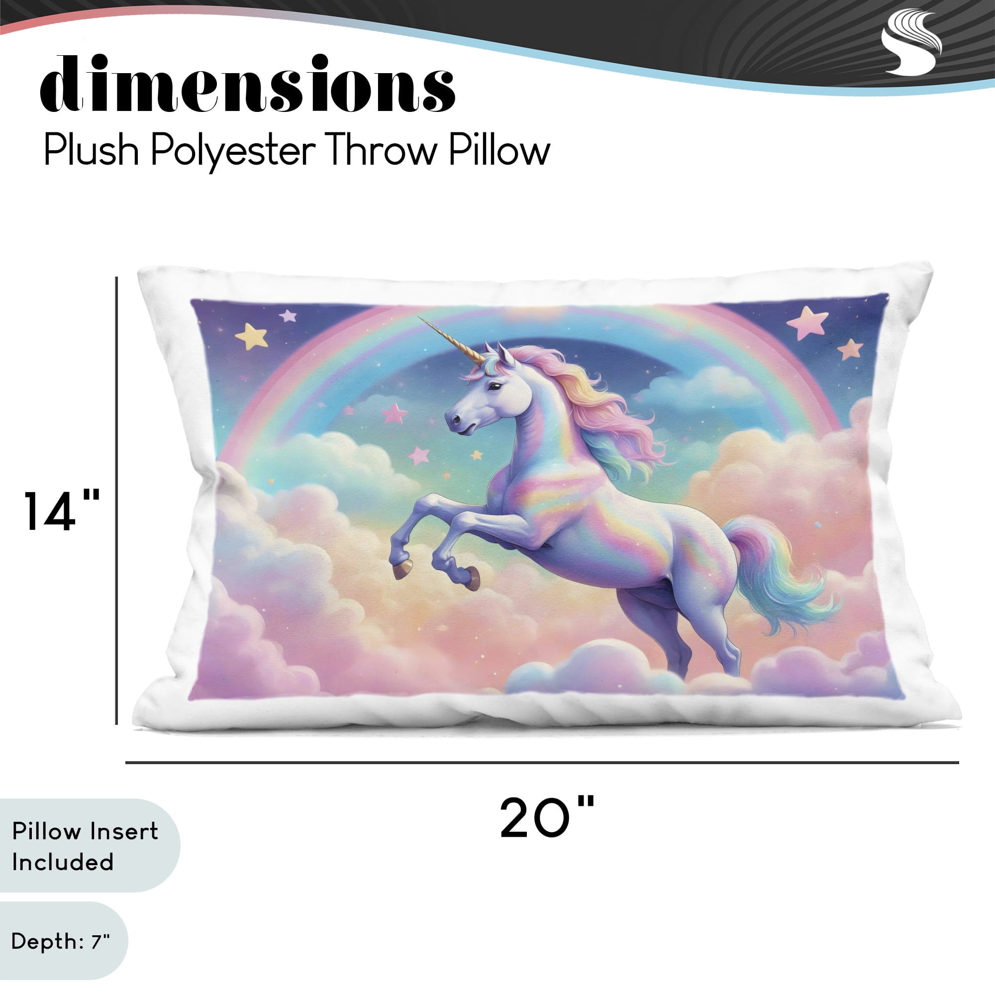 Stupell Industries Colorful Galaxy Unicorn Decorative Printed Throw Pillow, design by Creative Studio