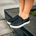 thumbnail image 4 of Women's Slip on Sneakers Platform Walking Shoes Casual Loafers Black US 6, 4 of 7