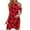 Red, variant on PATLOLLAV Summer Womens Dresses Fashion Short Sleeve Print Off Shoulder Metal Halter Dress