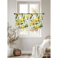 thumbnail image 2 of Lemon Flower Sheer Curtains for Living Room Bedroom Yellow Fruit White Spring Blooms Botanicals Sheer Curtains 54 Inch Long 2 Panels Set Light Filtering Curtain Window Treatments Drapes, 2 of 6