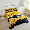 thumbnail image 4 of Hockey Comforter Ice Hockey Bedding Set Comforter Sets for Men,Winter Sports Duvet Insert with 1 Pillowcase Bedroom Decor,Yellow Black White(Nashville), 4 of 7