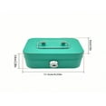 thumbnail image 3 of LNGOOR 1pc Metal Key Lock Storage Box  Money Box  Adult Security Box  Coin Safe  Cashier Box  11.5*9.9*5.8cm, 3 of 6