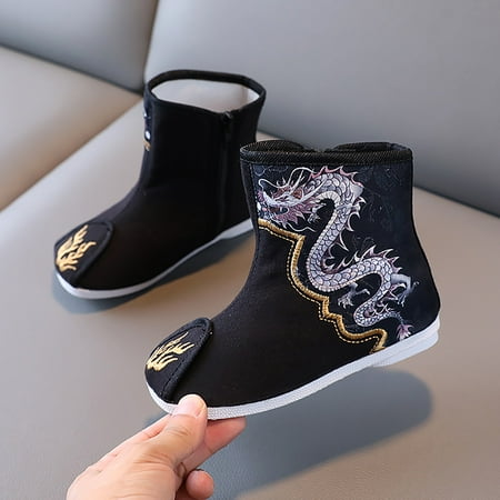 

Cotton Boots For Boys Cloth Shoes Children Embroidered Shoes Boys Hanfu Shoes Boots