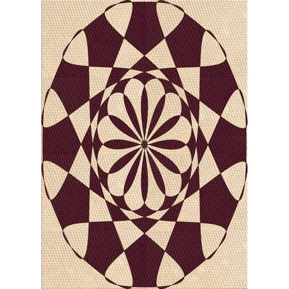 Ahgly Company Machine Washable Indoor Rectangle Transitional Deep Peach Orange Area Rugs, 7' x 10'