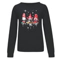 thumbnail image 4 of Nouveaux Hauts pour Femmes 2023 Chemises d'Été Col Rond Manches Longues Hauts Blouse Imprimée Coupe Décontractée Chandail en Molleton Oversize pour Femmes, 4 of 6