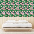 thumbnail image 3 of Ambesonne Floral Peel & Stick Wallpaper for Home, Lotus Flowers Continuous Art, 13"x72", Soft Pink and Forest Green, 3 of 5