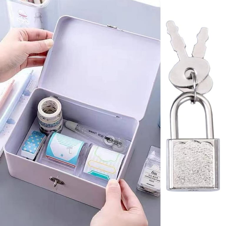 Trianu 12 Pack Mini Cute Diary Padlock Tiny Small Silver Luggage