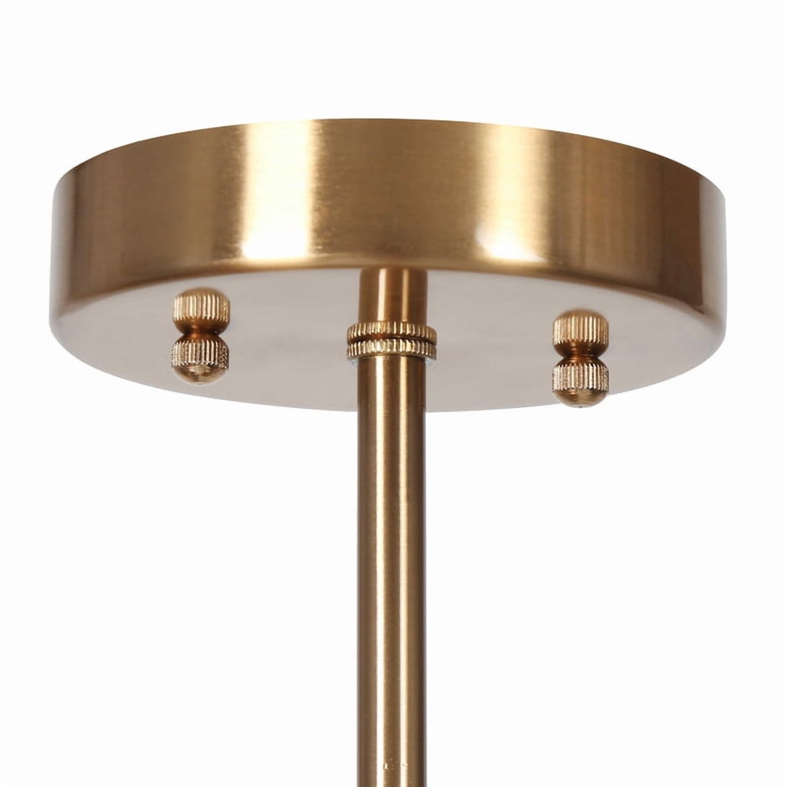 LNC 19.3" 3-Light Semi Flush Mount Ceiling Light,Polished Gold Water Glass Light Fixture for Kitchen,Living Room