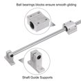 thumbnail image 5 of 2pcs Linear Motion Rod 12mmx500mm Steel with 2pcs Bearing Block 4pcs Support, 5 of 6