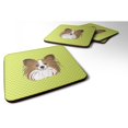 thumbnail image 1 of Caroline's Treasures BB1310FC Posavasos de Espuma Papillon Verde Lima con Tablero de Ajedrez Juego de 4 3,5 H x 3,5 W Multicolor, 1 of 1