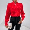 thumbnail image 3 of Women's Ruffle Blouse Long Sleeve Collar Neck Button Down Victorian Shirt Tops, 3 of 9