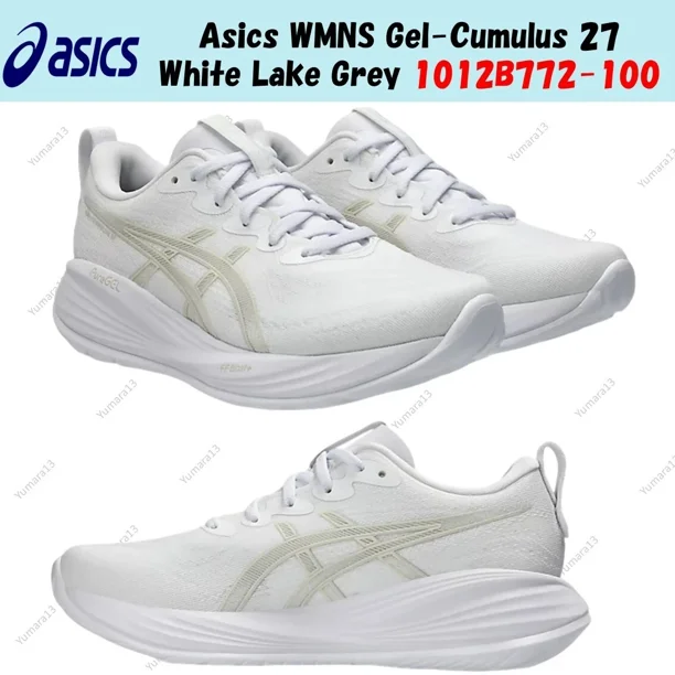 Asics WMNS Gel-Cumulus 27 White Lake Grey 1012B772-100 Women's Size
