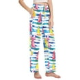 thumbnail image 2 of FORMRS Women's Pajama Pants with Pockets Soft Comfy Loungewear Sleep Bottom, Sizes S-2XL, Yellow Hand Drawn Sailboats, 2 of 8