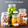 thumbnail image 2 of 12 Pieces Rubber Seals Rings for Glass Jars, Airtight Silicone Replacement Gasket, Leakproof Silicone Gasket Sealing Rings for Mason Jars, Elastic and Fits Most Sizes (White), 2 of 7