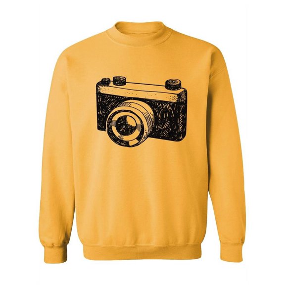 Retro Camera Sketch. Sweatshirt Women - Women Sweatshirt, Small