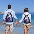 thumbnail image 5 of Kdxio Rainbow Spotted White Horse Print Drawstring Backpack Bag,Waterproof Draw String Back Sack, Gym Drawstring Bags Swim Bag For Unisex, 5 of 5