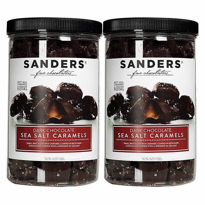 Sanders Dark Chocolate Sea Salt Caramels 36 oz., 2-pack - Walmart.com