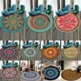 thumbnail image 7 of Clearance!Round Moroccan Style Mandala Printed Circle Mat Boho Rug Floor Carpet for Bedroom Living Room 40*40cm/15.75"*15.75", 7 of 7