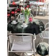thumbnail image 5 of Outdoor Tablecloth with Umbrella Hole for Patio/Picnic/Party/Camping, Black Forest Waterproof Table Cloth Round Cover Washable, Nature Mountain Pine Tree Vintage (Dia 54"), 5 of 9