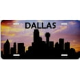 thumbnail image 2 of Dallas Skyline Silhouette Metal License Plate, 2 of 2